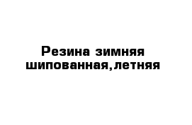 Резина зимняя шипованная,летняя